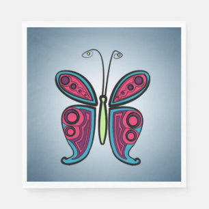 Butterfly Illustration Napkins