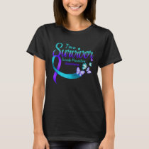 Butterfly I'm A Survivor Suicide Prevention Awaren T-Shirt