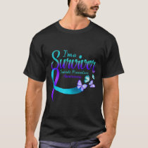 Butterfly I'm A Survivor Suicide Prevention Awaren T-Shirt