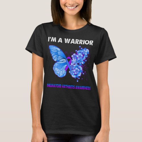 Butterfly Im A Warrior Rheumatoid Arthritis  T_Shirt
