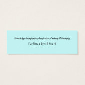Butterfly Imagination Bookmark (Back)