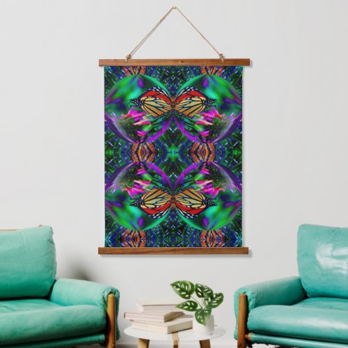 Butterfly In A Bubble Abstract Nature Art  Hanging Tapestry