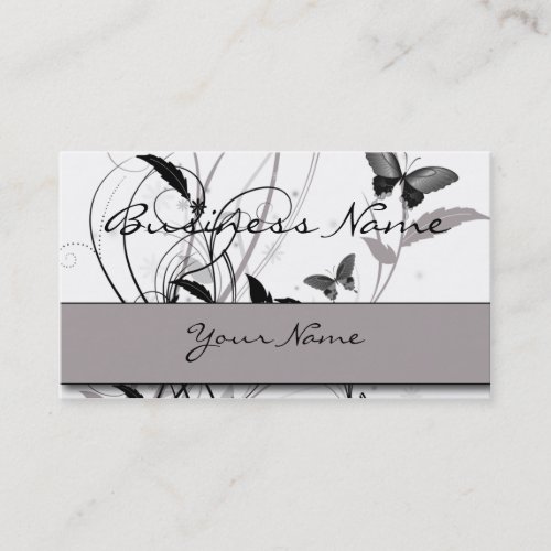 Butterfly in Black and Grey Business Card