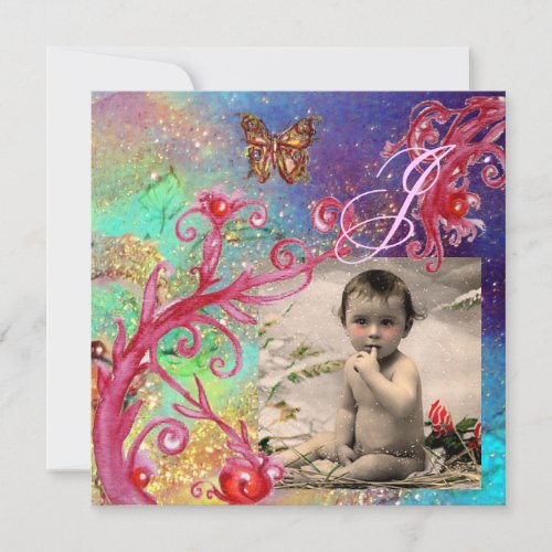 BUTTERFLY IN BLUE BABY BOY SHOWER Photo Template