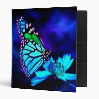 Butterfly in Blue Light 3 Ring Binder