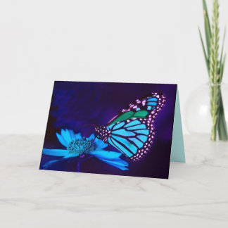 Butterfly in Blue Light  Love Card