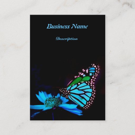 Customizable Butterfly in Blue Light -Vertical Business Card Template