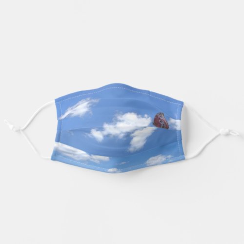 Butterfly in Blue Sky Adult Cloth Face Mask