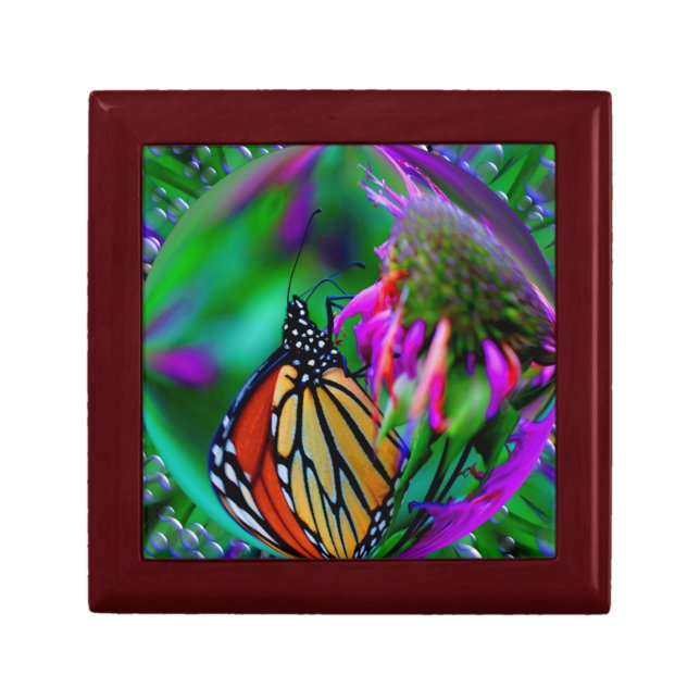 Butterfly In Bubble Nature Abstract Art Jewelry Bo Gift Box (Front)