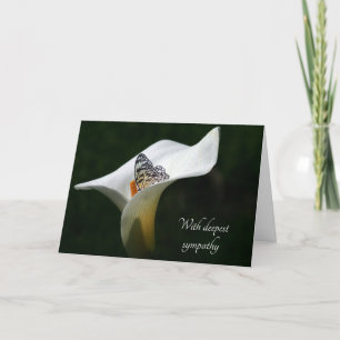 Butterfly in Calla Lily Sympathy Card