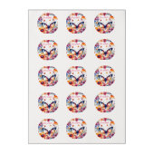 Butterfly in Flowers Girl's Baby Shower Edible Frosting Rounds (Sheet)