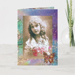 BUTTERFLY IN  GOLD SPARKLES  Photo Template