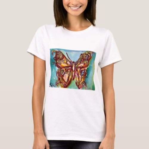 BUTTERFLY IN GOLD SPARKLES T_Shirt