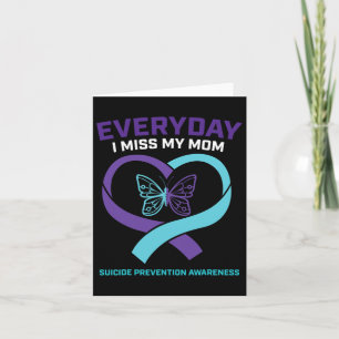 Butterfly In Loving Memory Mom Suicide Prevention Card