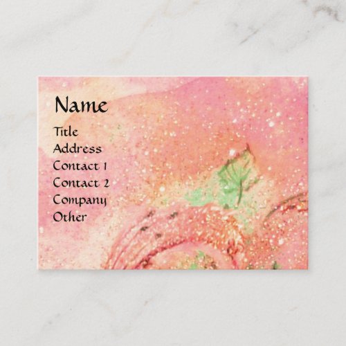 BUTTERFLY IN PINK FUCHSIA GOLD SPARKLES BUSINESS CARD