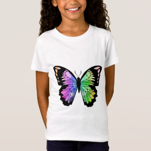 Butterfly in Rainbow Colors T_Shirt