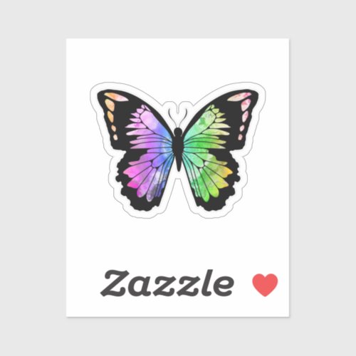 Butterfly in Rainbow Colours Sticker