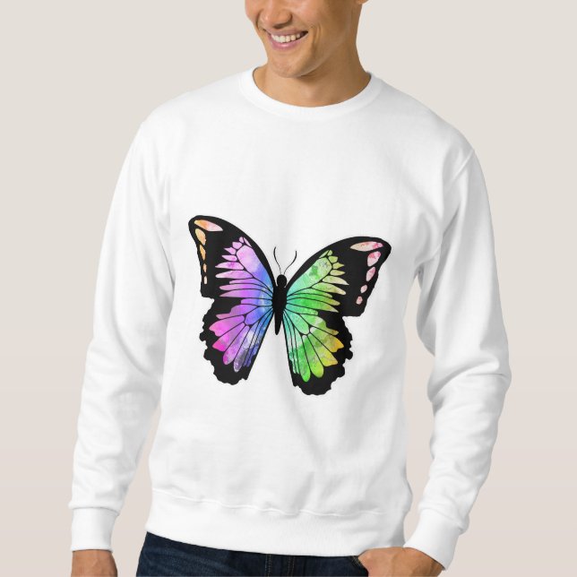Butterfly in Rainbow Colours Sweatshirt (Front)