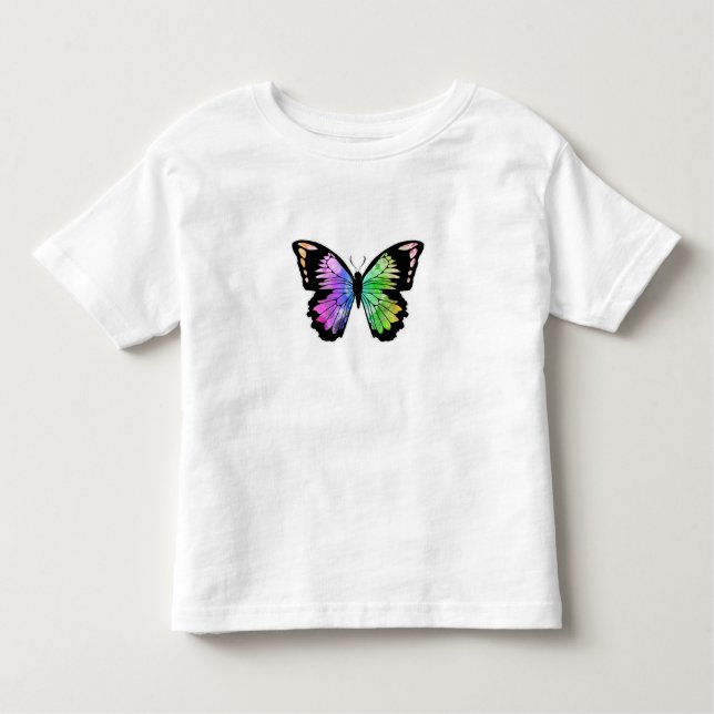 Butterfly in Rainbow Colours Toddler T-shirt (Front)