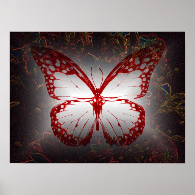BUTTERFLY IN RED POSTER (Front)