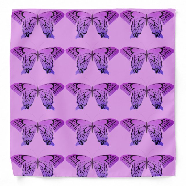 Butterfly in Shades of Purple Bandana (Front)