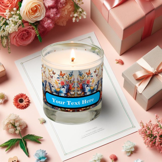 Butterfly in Silk Tapestry Embroide Scented Candle (Creator Uploaded)