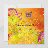BUTTERFLY IN SPARKLE 2 photo template yellow red (Back)