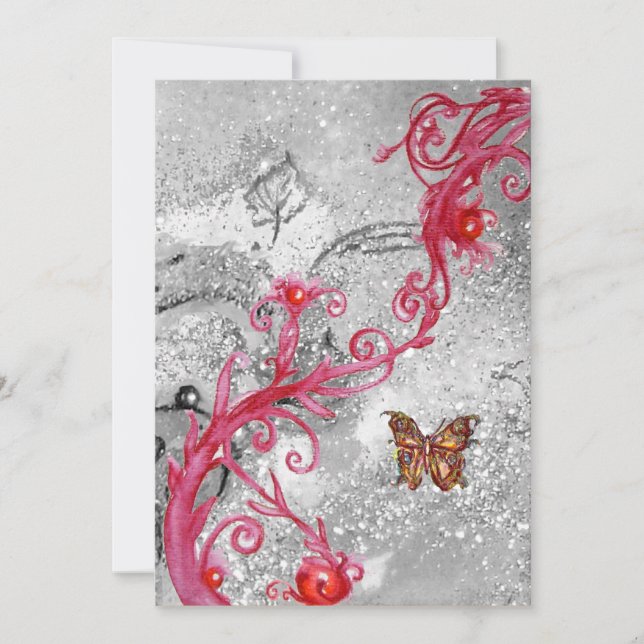 BUTTERFLY IN SPARKLES 2 ,Elegant Wedding Party Invitation (Front)