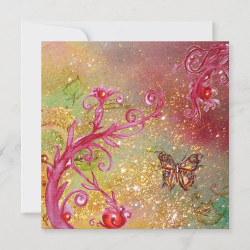 BUTTERFLY IN SPARKLES 2  Elegant Wedding Party Invitation