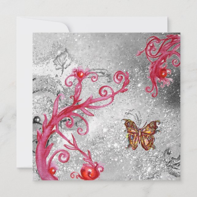 BUTTERFLY IN SPARKLES 2 ,Elegant Wedding Party Invitation (Front)