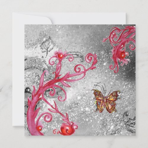 BUTTERFLY IN SPARKLES 2 Elegant Wedding Party Invitation