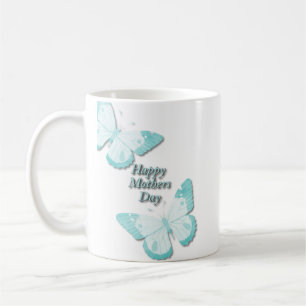 Butterfly in Teal Coffee Mug