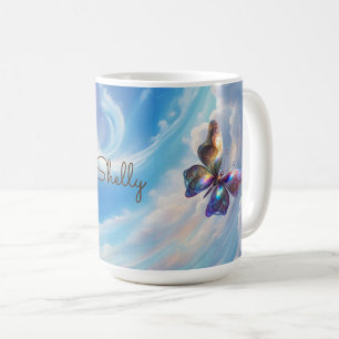 Butterfly In The Clouds Coffee Mug