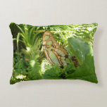 Butterfly in Tropical Leaves Nature Photography Accent Pillow