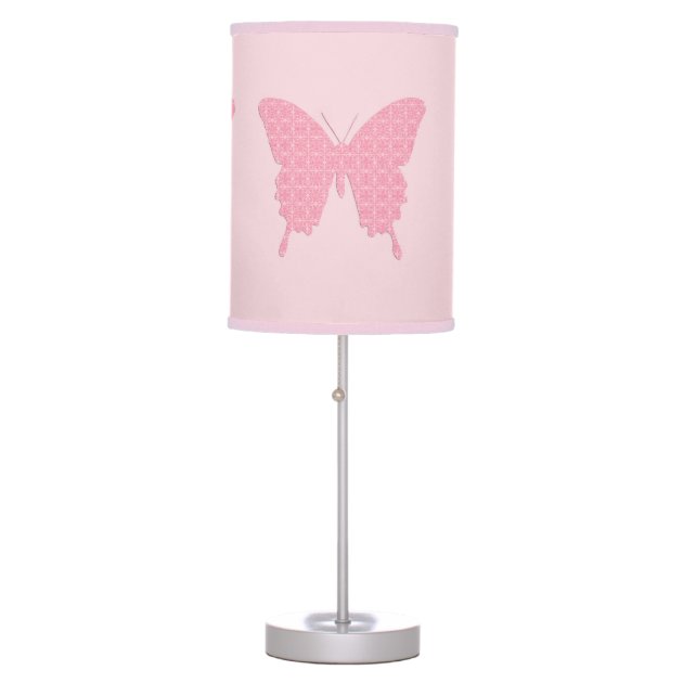 pink butterfly table lamp