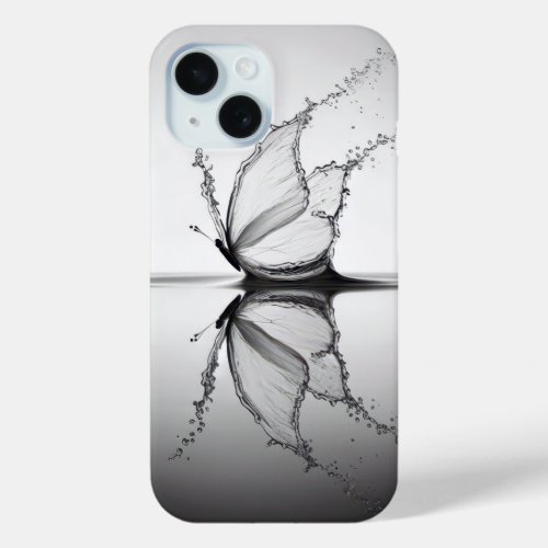 Butterfly In Water Splash  iPhone 15 Case
