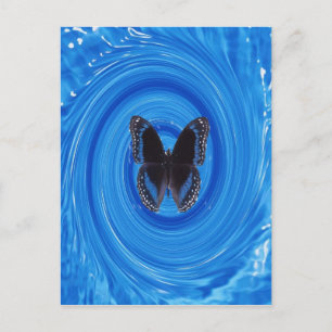 Butterfly in whirlpool, postcard