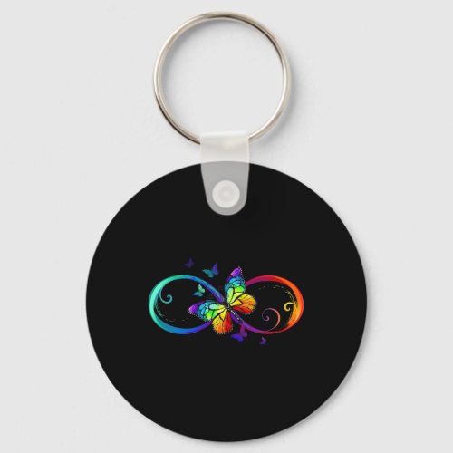 Butterfly Infinity Symbol Art Autism Awareness Neu Keychain