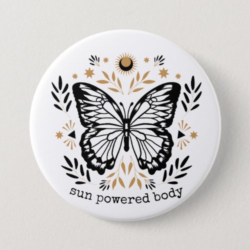 Butterfly insect animal design button