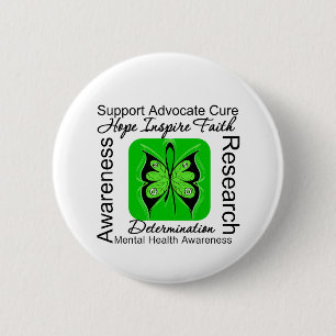 Butterfly Inspiration - Mental Health Awareness Button