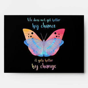 Butterfly Inspirational Saying Motivation Quote Envelope