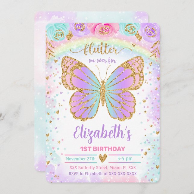 Butterfly Invitation (Front/Back)