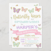 Butterfly Invitation | Butterfly Birthday Invite (Front/Back)