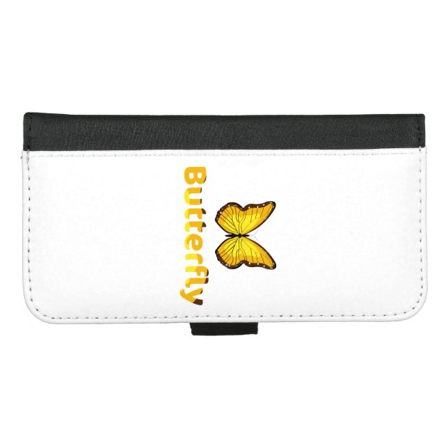 Butterfly iPhone Wallet Case (Front (Horizontal))