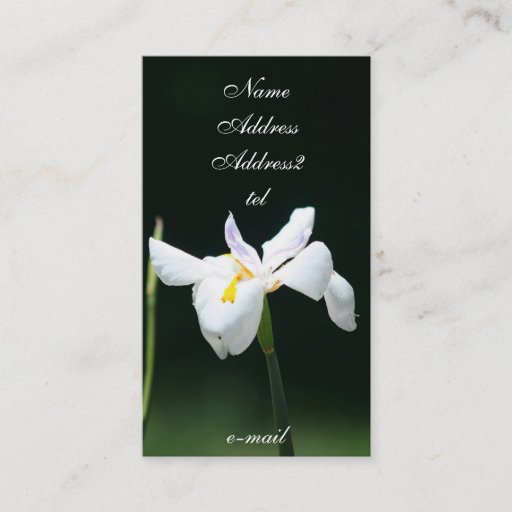 Customizable Butterfly Iris business card
