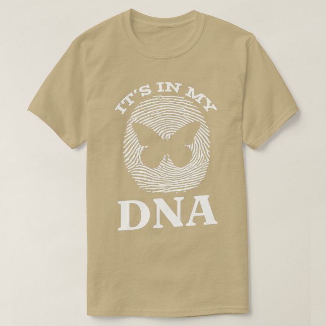 Butterfly Its In My DNA Fingerprint Butterfly T-Shirt (Design Front)