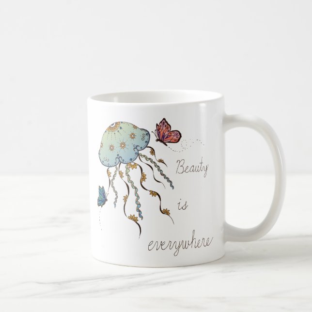 Butterfly & Jellyfish Coffee Mug (Right)