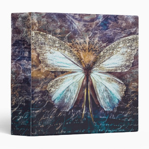 Butterfly Jeweled Elegant 3 Ring Binder