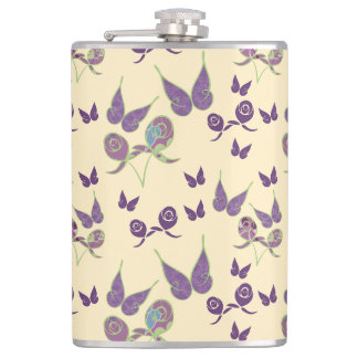Butterfly Joy in Cream Flask