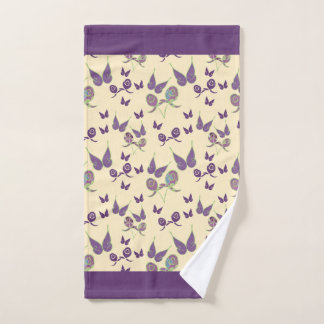 Butterfly Joy in Cream Hand Towel